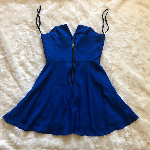 Naven Bombshell Circle Skirt Dress in Vegas Blue - Picture 3 of 6